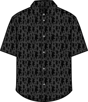 STREET FIGHTER - 'One Thousand Deaths' Button Up Shirt - Black