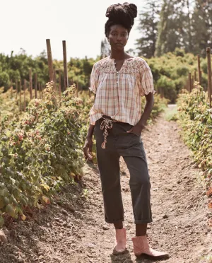 The Great - The Hazel Top in Washed Rose Plaid