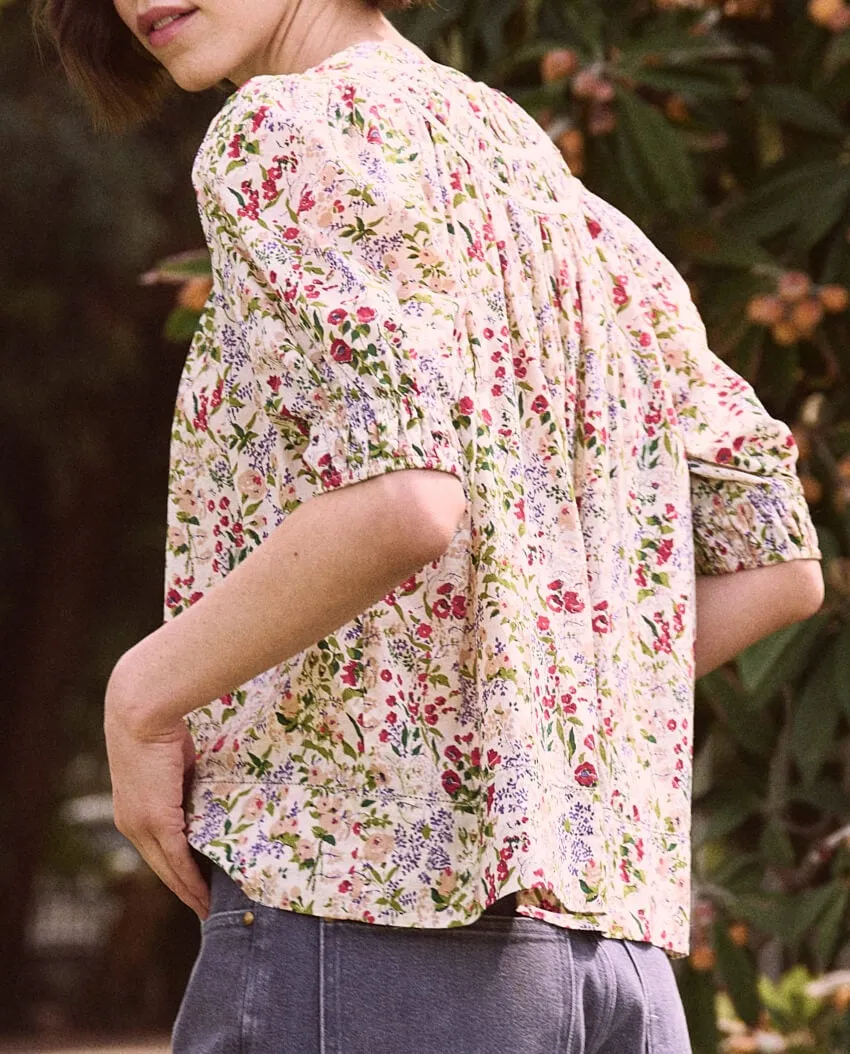 The Great - The Storyteller Top in Cream Fresh Water Floral