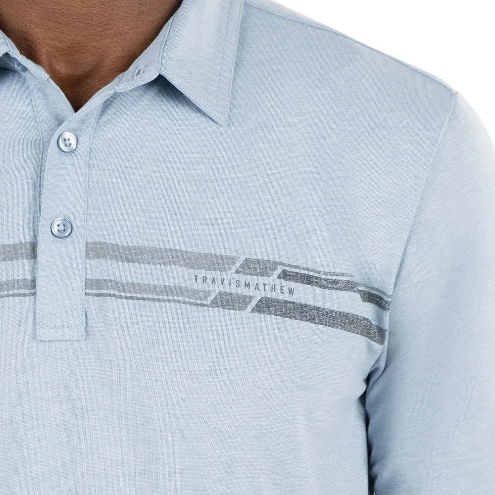 Travis Mathew Desert Drive Golf Polo Shirt - Faded Denim