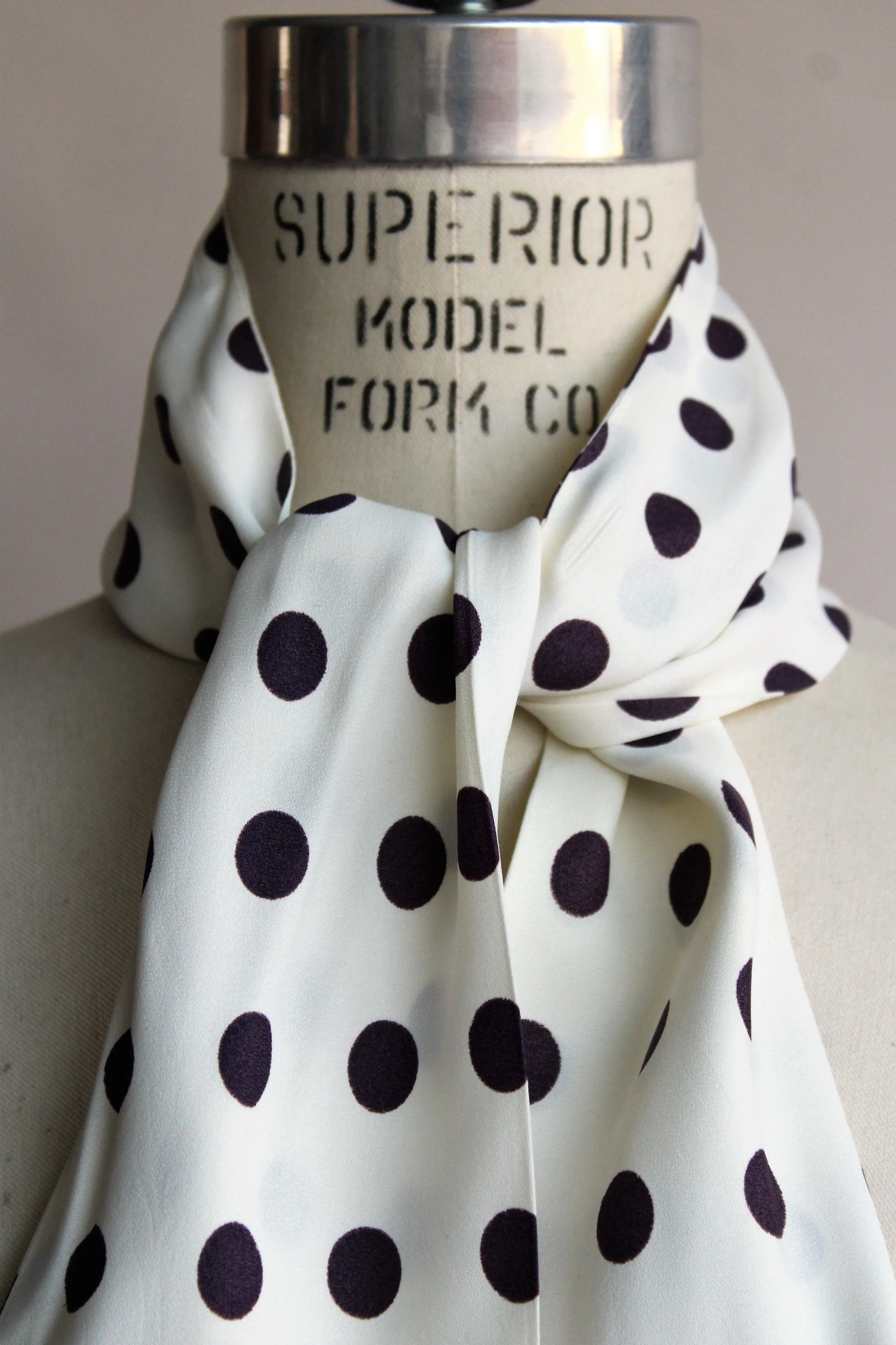 Vintage 1960s Polka Dot Scarf