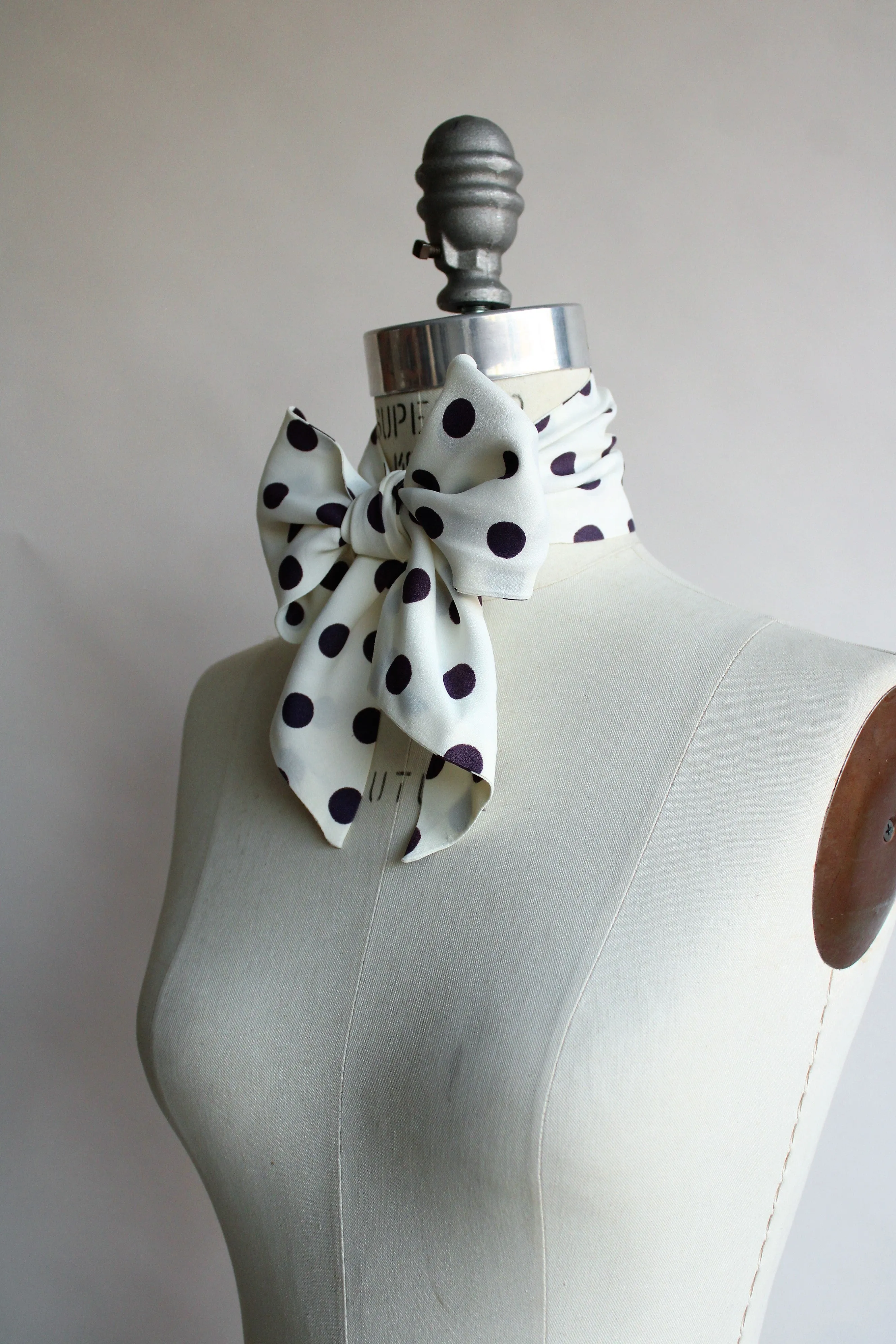 Vintage 1960s Polka Dot Scarf