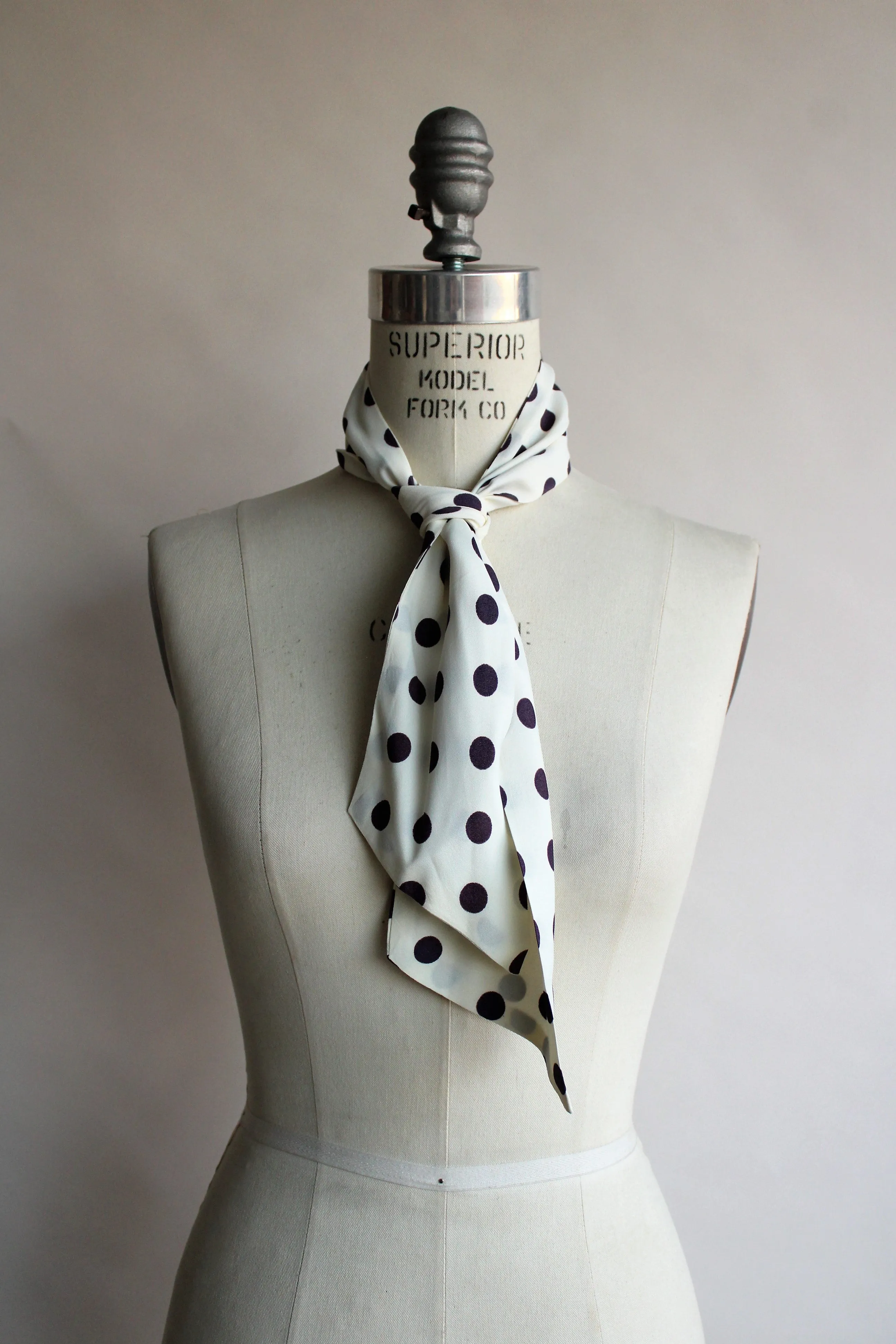 Vintage 1960s Polka Dot Scarf