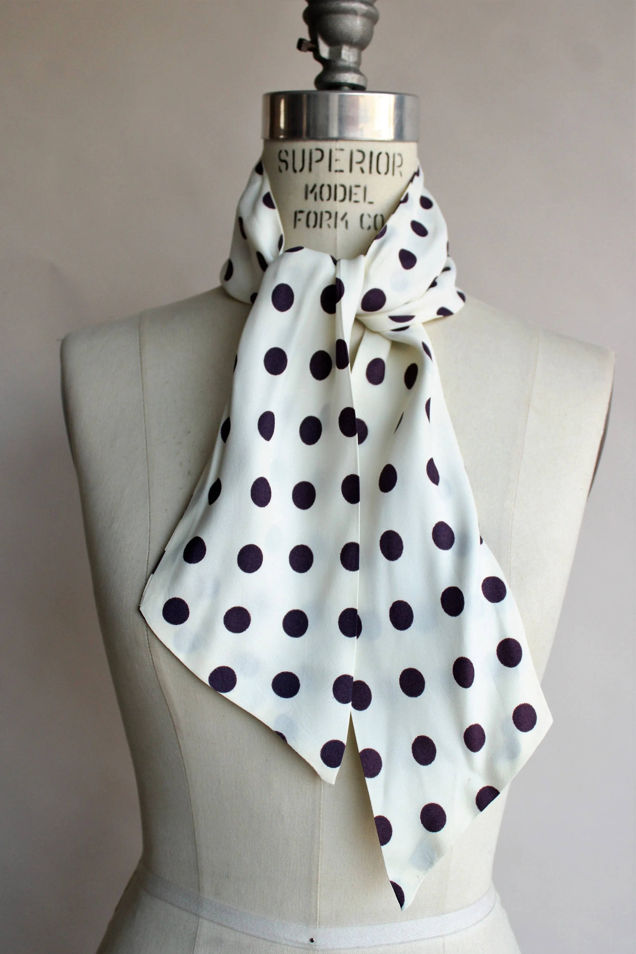 Vintage 1960s Polka Dot Scarf