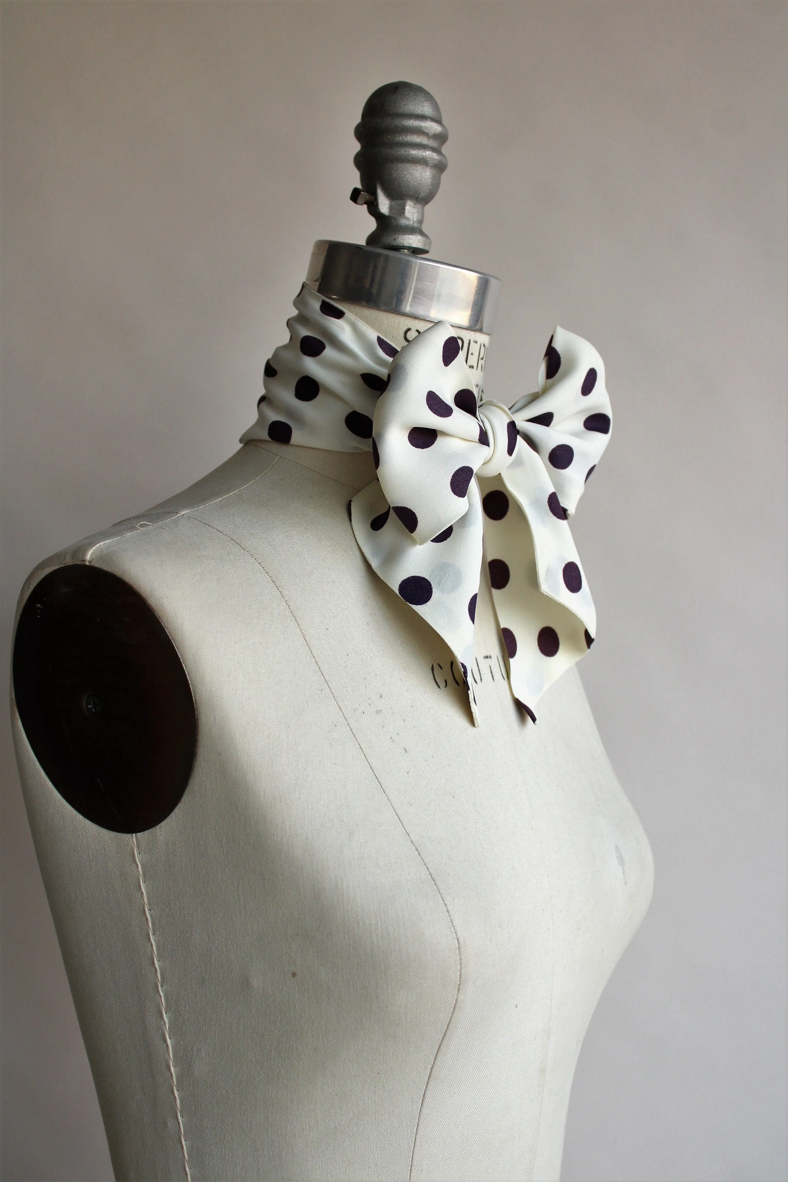 Vintage 1960s Polka Dot Scarf