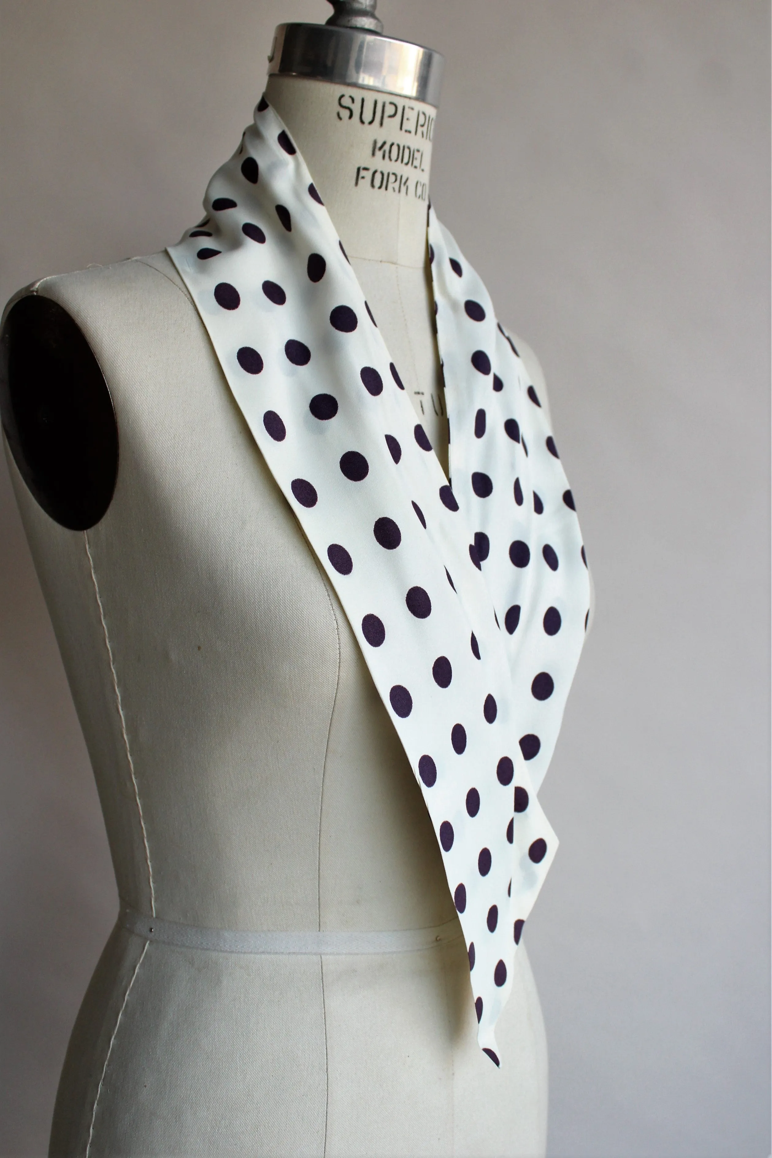 Vintage 1960s Polka Dot Scarf