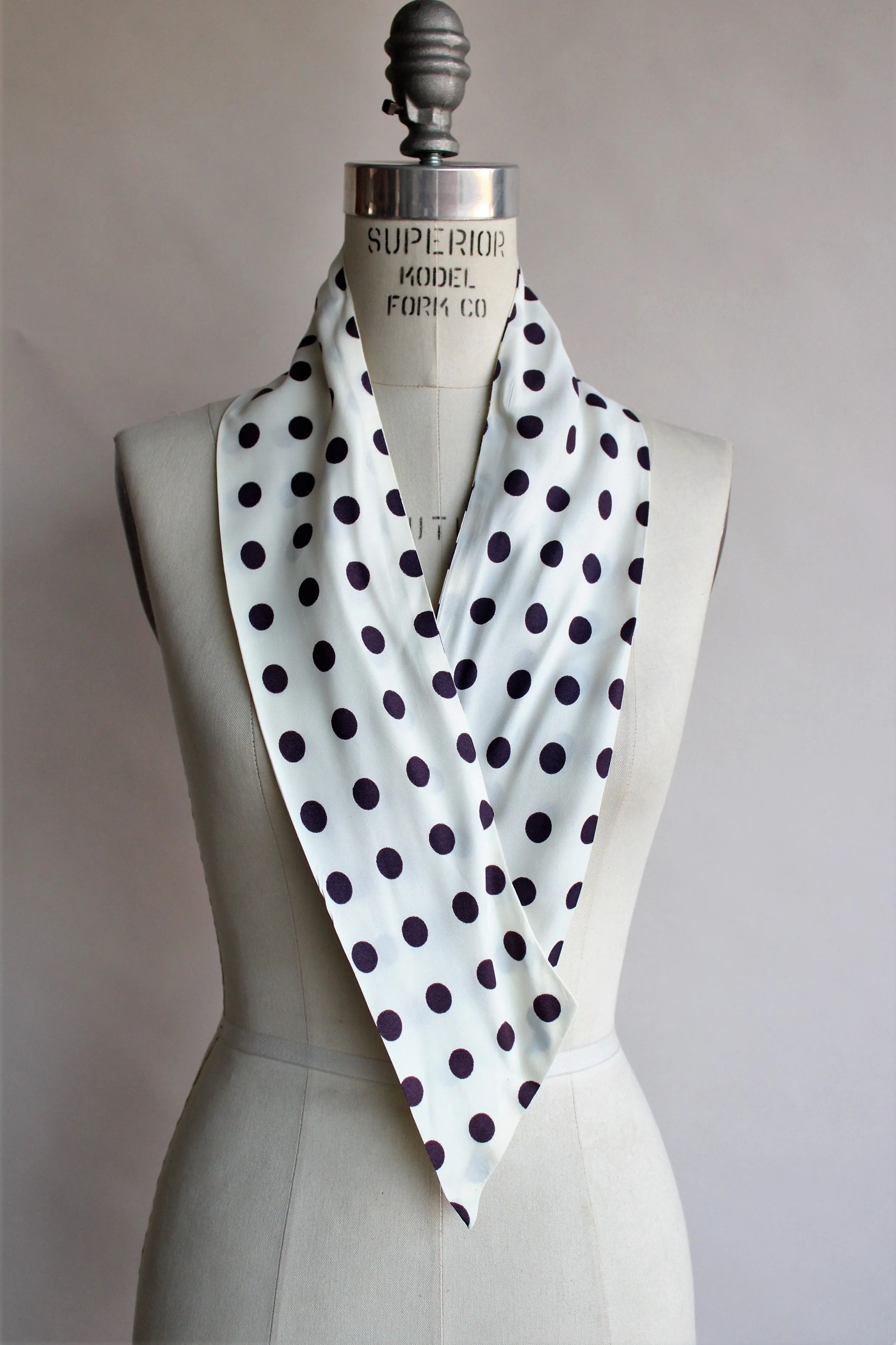 Vintage 1960s Polka Dot Scarf