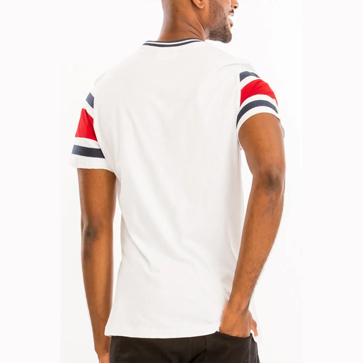 White Chest Block T-Shirt