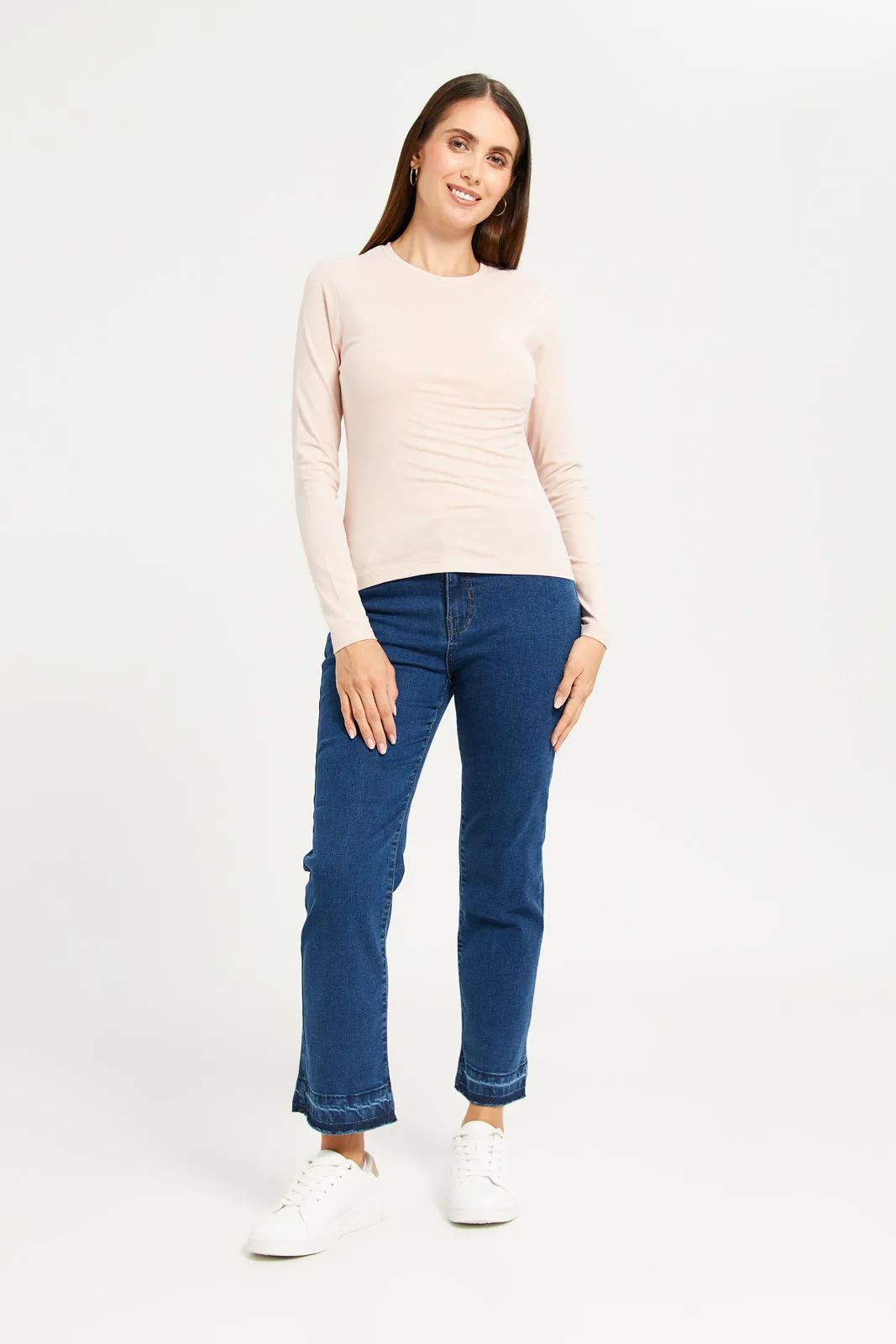 Women Navy Straight Fit Jeans