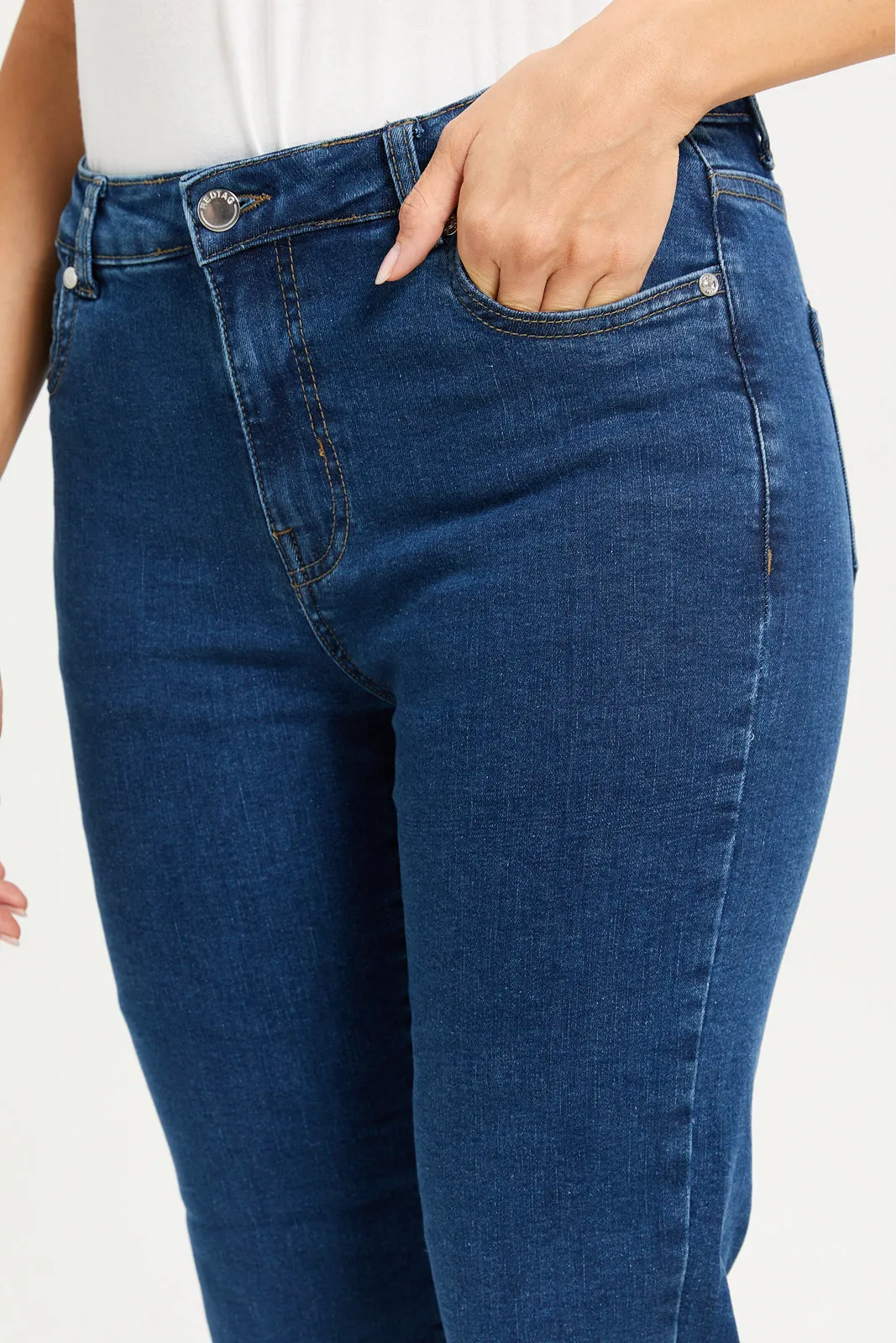 Women Navy Straight Fit Jeans